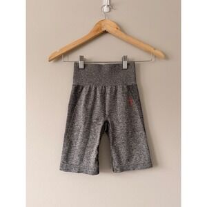 Gymshark Vital Seamless 2.0 Shorts Grey Marl Pink Logo Women's XS Athletic‎